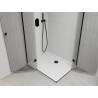 Mexen Roma Double cabine de douche pivotante 80 x 70 cm, transparent, noir + receveur plat - 854-080-070-70-02-4010B