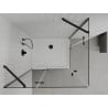 Mexen Roma Duo cabine de douche battante 80 x 70 cm, transparent, noir + receveur de douche Plat - 854-080-070-70-02-4010B