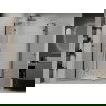 Mexen Roma Duo cabine de douche battante 100 x 90 cm, transparent, noir + receveur plat - 854-100-090-70-02-4010B