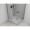 Mexen Roma Duo cabine de douche pivotante 100 x 90 cm, transparent, noir + receveur Flat - 854-100-090-70-02-4010B
