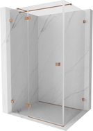 Mexen Lunar T cabine de douche pivotante gauche 85 x 110 cm, transparent, cuivre brossé - 834T-085-110-65-00-L