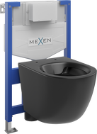 Mexen Lena ensemble encastré WC cadre Fenix XS-F avec cuvette WC, noir mat - 6803322XX85