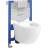 Ensemble encastré WC Mexen stela Fenix XS-F avec cuvette Lena, blanc brillant - 6803322XX00