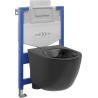 Mexen ensemble encastré WC bâti-support Fenix XS-U avec cuvette WC Lena, noir mat - 6853322XX85