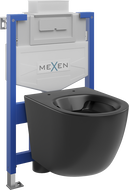 Mexen ensemble encastré WC bâti-support Fenix XS-U avec cuvette WC Lena, noir mat - 6853322XX85
