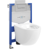 Mexen ensemble encastré WC bâti-support Fenix XS-U avec cuvette WC Lena, blanc brillant - 6853322XX00