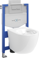 Mexen ensemble encastré WC bâti-support Fenix XS-U avec cuvette WC Lena, blanc brillant - 6853322XX00