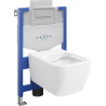 Mexen Margo ensemble encastré WC cadre Fenix XS-U avec cuvette WC, blanc brillant - 6853342XX00