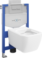 Ensemble encastré WC Mexen cadre Fenix XS-U avec cuvette WC Margo, blanc brillant - 6853342XX00