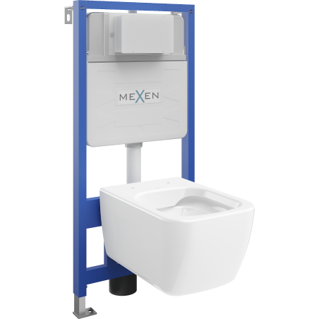 Mexen Margo ensemble encastré WC châssis Fenix Slim avec cuvette WC, blanc brillant - 6103342XX00