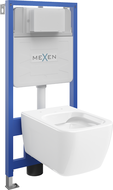 Mexen ensemble encastré WC châssis Fenix Slim avec cuvette WC Margo, blanc brillant - 6103342XX00
