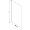 Mexen Alex paroi de douche à 1 battant 80 x 140 cm, grille noire fix - 893-080-000-70-77