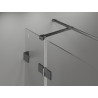 Mexen Lunar T cabine de douche pivotante gauche 75 x 90 cm, transparent, gris canon brossé - 834T-075-090-66-00-L
