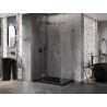 Mexen Lunar T cabine de douche pivotante gauche 75 x 110 cm, transparent, gris canon brossé - 834T-075-110-66-00-L