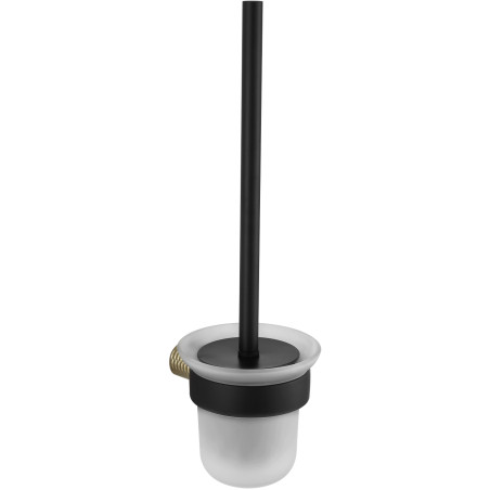 Mexen Base brosse de toilette, noire/dorée - 7088250-57