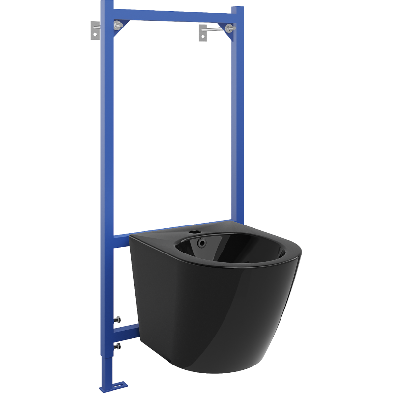 Ensemble encastré bidet Mexen Fenix B avec bidet Lena, noir brillant - 69935224870