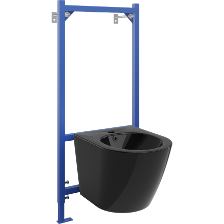 Mexen Lena ensemble encastré WC bidet structure Fenix B avec bidet, noir brillant - 69935224870