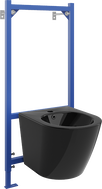 Mexen Lena ensemble encastré WC bidet structure Fenix B avec bidet, noir brillant - 69935224870