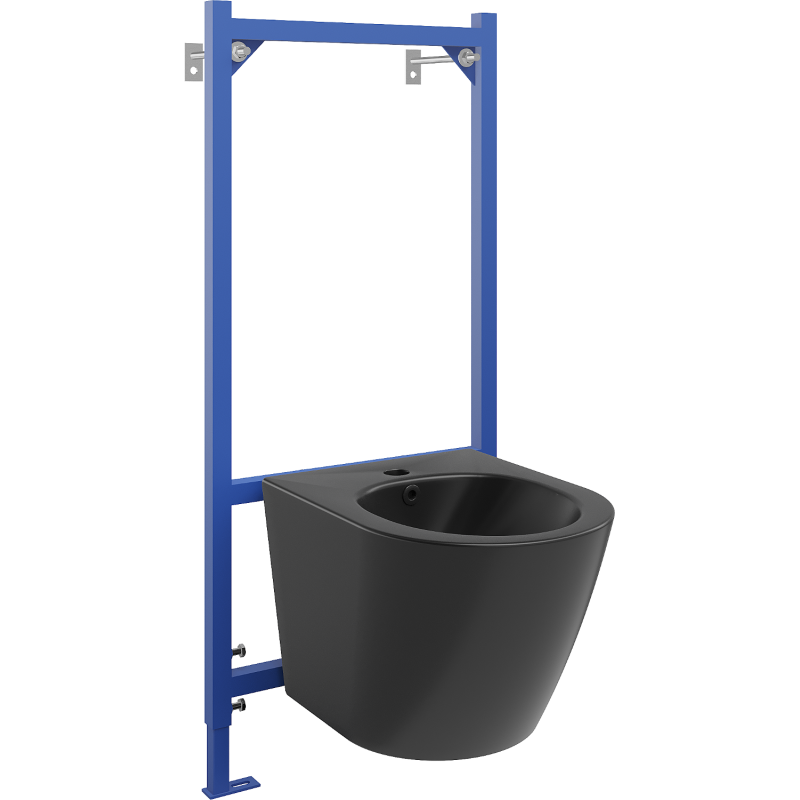 Mexen ensemble encastré bidet cadre Fenix B avec bidet Lena, noir mat - 69935224885