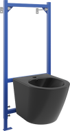 Ensemble encastré bidet Mexen cadre Fenix B avec bidet Lena, noir mat - 69935224885