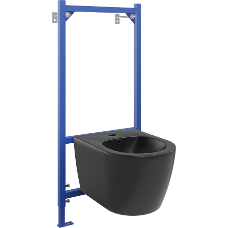 Ensemble encastré bidet cadre Fenix B avec bidet Carmen, noir mat - 69935884985