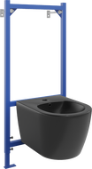 Ensemble encastré bidet cadre Fenix B avec bidet Carmen, noir mat - 69935884985