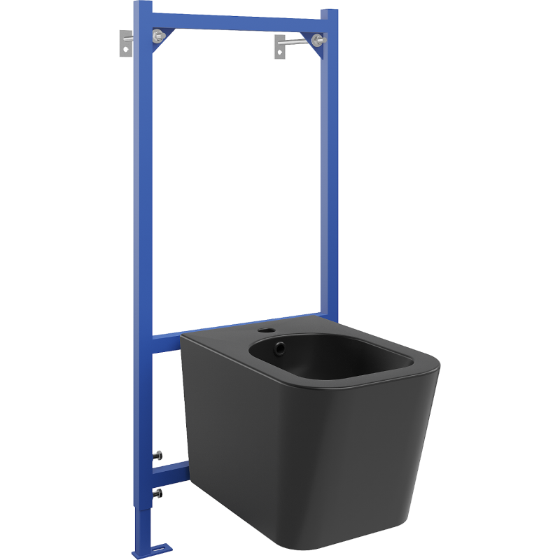 Ensemble encastré bidet Mexen cadre Fenix B avec bidet Teo, noir mat - 69935855185