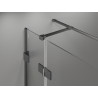 Mexen Lunar T cabine de douche pivotante droite 90 x 80 cm, transparent, gris canon brossé - 834T-090-080-66-00-P
