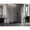 Mexen Lunar T cabine de douche pivotante droite 90 x 80 cm, transparent, gris canon brossé - 834T-090-080-66-00-P
