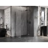 Mexen Lunar T cabine de douche pivotante droite 90 x 80 cm, transparent, gris canon brossé - 834T-090-080-66-00-P