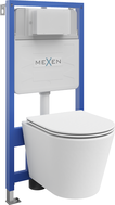 Mexen Rico ensemble encastré WC châssis Fenix Slim avec cuvette WC et abattant à descente lente, blanc mat - 61030724001