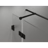 Mexen Lunar T cabine de douche pivotante gauche 75 x 80 cm, transparent, noir - 834T-075-080-70-00-L