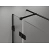 Mexen Lunar T cabine de douche pivotante gauche 75 x 80 cm, transparent, noir - 834T-075-080-70-00-L