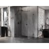 Mexen Lunar T cabine de douche pivotante gauche 75 x 80 cm, transparent, noir - 834T-075-080-70-00-L