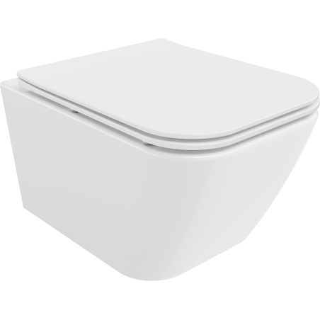 Mexen Madox cuvette WC sans rebord avec abattant à descente lente slim, duroplast, blanc brillant - 30154000