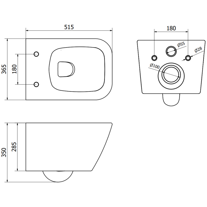 Mexen Madox cuvette wc Rimless avec abattant à descente progressive slim, duroplast, gris foncé mat - 30154061
