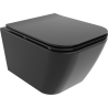 Mexen Madox cuvette WC sans bride avec abattant à descente lente slim, duroplast, noir mat - 30154070