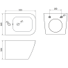 Mexen Madox bidet mural, Noir mat - 35155170