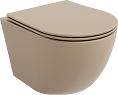 Mexen Lena cuvette wc sans rebord avec abattant à descente lente slim, duroplast, cappuccino mat - 30224064