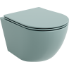 Mexen Lena cuvette WC sans bride avec abattant à descente assistée slim, duroplast, vert clair mat - 30224048
