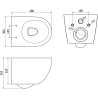Mexen Lena cuvette WC sans rebord avec siège à descente lente slim, duroplast, gris-bleu mat - 30224069