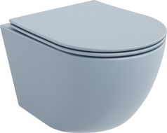 Mexen Lena cuvette WC sans rebord avec siège à descente lente slim, duroplast, gris-bleu mat - 30224069