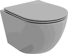 Mexen Lena bol de WC Rimless avec siège slim à fermeture lente, duroplast, Gris clair mat - 30224061