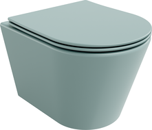 Mexen Rico cuvette WC sans rebord avec abattant à descente lente slim, duroplast, vert clair mat - 30724048