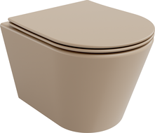 Mexen Rico cuvette WC Rimless avec abattant à descente lente slim, duroplast, cappuccino mat - 30724064