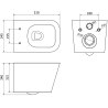 Mexen Teo Rimless WC avec abattant à descente lente slim, duroplast, cappuccino mat - 30854064
