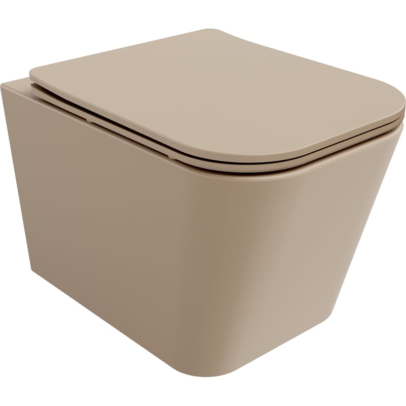 Mexen Teo Cuvette WC Rimless avec abattant à descente ralentie slim, duroplast, cappuccino mat - 30854064