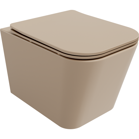 Mexen Teo Rimless WC avec abattant à descente lente slim, duroplast, cappuccino mat - 30854064