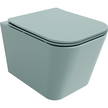 Mexen Teo cuvette WC sans bord avec abattant slim à descente progressive, duroplast, vert clair mat - 30854048