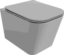Mexen Teo bol de WC Rimless avec siège slim à fermeture lente, duroplast, Gris clair mat - 30854061